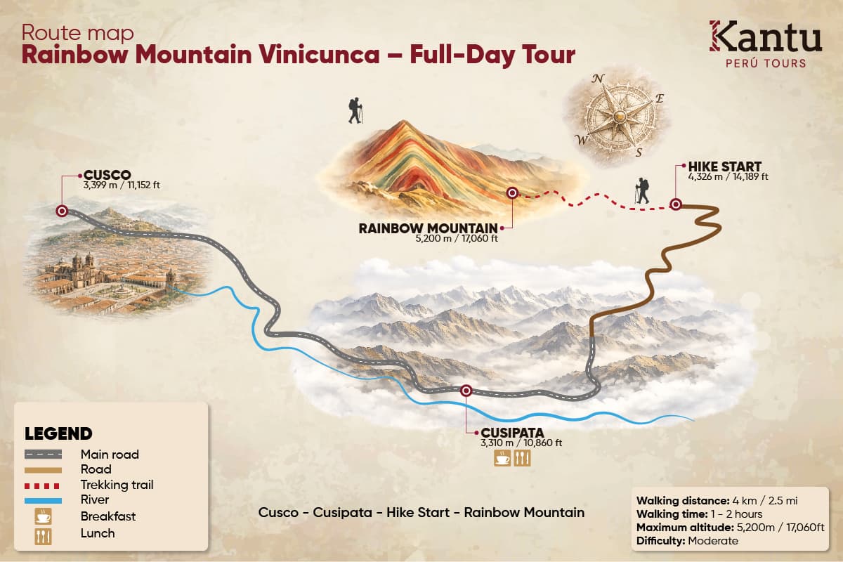 Tour Montanha Arco-Iris Vinicunca desde Cusco
